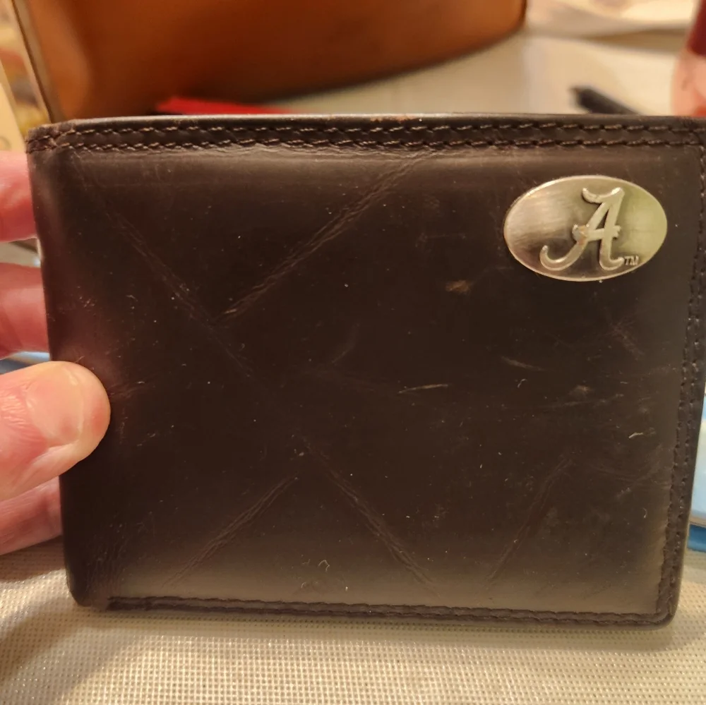 LEATHER Wallet NCAA Alabama Wallet